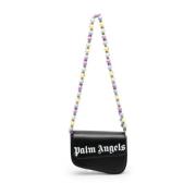 Palm Angels Glamorös Beaded Cross Body Väska Black, Dam