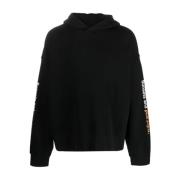 Palm Angels Svart Vit Sunsets Hoody Black, Herr