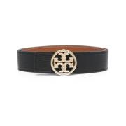 Tory Burch Elegant Läderbälte Black, Dam