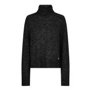 MOS Mosh Mjuk och Lyxig Stickad Tröja - Mmaidy Thora Rollneck Black, D...