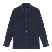 Paul & Shark Skjorta för män i bomullssammet 13313146 Blå färg Blue, H...