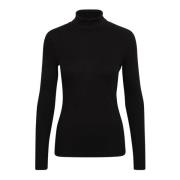 InWear Svart Rollneck LS Topp - Dagnaiw Modell Black, Dam