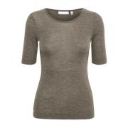 InWear Stilfull Brun Melange T-Shirt Brown, Dam