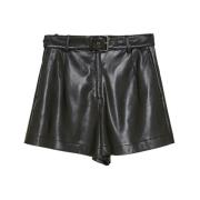 Patrizia Pepe Essential Slim Shorts för kvinnor Black, Dam