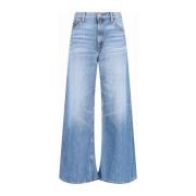 Re/Done Wide Jeans Blue, Dam