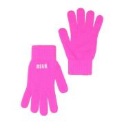 Msgm Msgm Gloves Fuchsia Pink, Dam