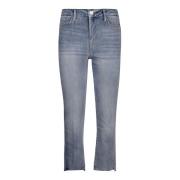 Frame Bootcut Cropped Jeans Blue, Dam