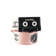 Chanel Vintage Förägda Rosa Tyg Bälte Pink, Dam