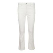 Dondup Stiliga Slim-Fit Vita Bomull Denim Jeans White, Dam