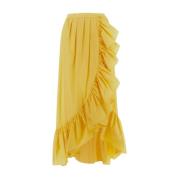 Amen Midi Skirts Yellow, Dam