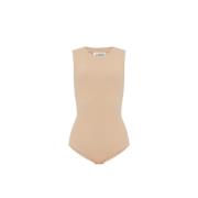 Maison Margiela Ärmlös bodysuit Beige, Dam