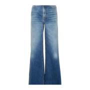 La DoubleJ Retro Flare Jeans Blue, Dam