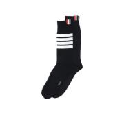 Thom Browne 4Bar Mid Calf Strumpor, One Size Black, Herr