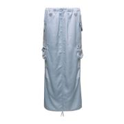 Coperni Maxi Skirts Blue, Dam