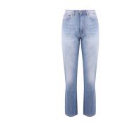 Dondup Flared High Waist Jeans Blue, Dam