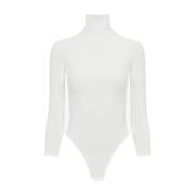 Alaïa Blanc High-Necked Body Top White, Dam
