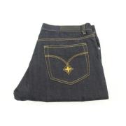 Louis Vuitton Vintage Pre-owned Tyg jeans Black, Dam