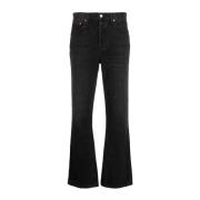 Agolde Svarta straight-leg denim jeans Black, Dam