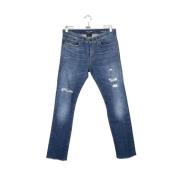 Saint Laurent Vintage Pre-owned Bomull jeans Blue, Dam