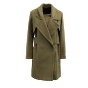 Gucci Vintage Modern Ull Trenchcoat Brown, Dam