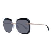 WEB Eyewear Svarta fyrkantiga solglasögon för kvinnor Black, Dam