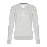 Adidas Tränings T-shirt - Bomull Logo Sweatshirt Gray, Dam