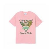 Casablanca Tryckt Logotyp Bomull T-shirt - Rosor Pink, Herr