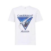 Casablanca Tryckt Logotyp T-shirt - Casa Blanca White, Herr