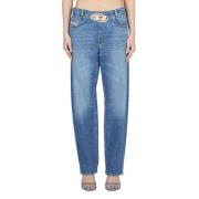 Diesel D-Ark Löst Sittande Jeans i Denim Blue, Dam