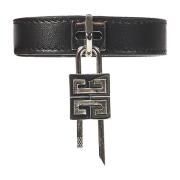 Givenchy Svart lammskin armband med 4G logo Black, Dam