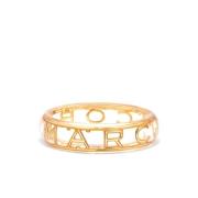 Marc Jacobs Guld Monogram Logo Armband Yellow, Dam