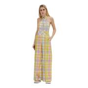 Moschino Ärmlös Geometrisk Tryck Jumpsuit Multicolor, Dam