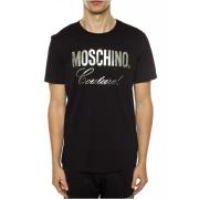 Moschino Klassiskt Logotryck T-shirt Black, Herr