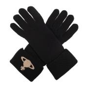 Vivienne Westwood Handskar med logotyp Black, Dam