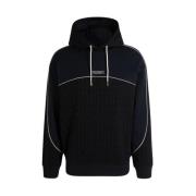 Armani Exchange Logo Hoodie - Allover Print Blue, Herr