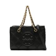 Tory Burch Mjuk Mini Chain Tote Black, Dam