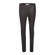 InWear Rockiga Läderleggings Black, Dam