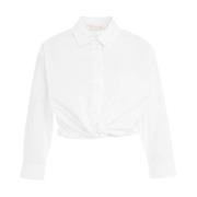 Liu Jo Vit Skjorta med Knutdetalj för Modemedvetna Kvinnor White, Dam