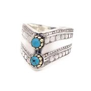 Jalan Jalan Turkos Tibetansk Silverring Multicolor, Unisex