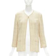 Chanel Vintage Pre-owned Bomull ytterklder Beige, Dam