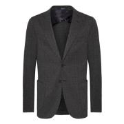 Boggi Milano Herringbone Jersey Blazer Style Bari Gray, Herr