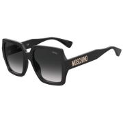 Moschino Elegant svart solglasögon för kvinnor Black, Dam