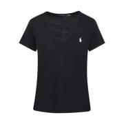 Ralph Lauren Svart Polo Kortärmad T-Shirt Black, Dam