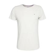 Tommy Jeans Broderad Logotyp Figursydd T-Shirt White, Herr