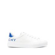 Givenchy Vita Sneakers med Blå/Vit Logotyptryck White, Herr