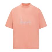 Bonsai Oversize Crew Neck T-shirt med Framsidetryck Orange, Herr