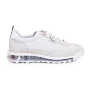 Thom Browne Vita låga perforerade sneakers White, Herr