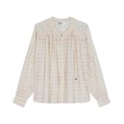 Leon & Harper Ciron check skjorta Beige, Dam