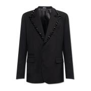 Dolce & Gabbana Blazer med strassdekoration Black, Herr
