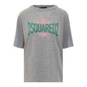 Dsquared2 Logo Crew Neck T-Shirt Gray, Dam